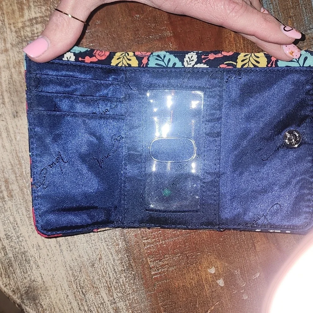 Vera Bradley Floral Snail Kisslock Wallet Coin Pouch Snap - Picture 12 of 14